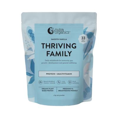 Nutra Organics Thriving Family Protein Smooth Vanilla 1kg